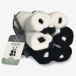 Panda Baby Bamboo Baby Washcloths 6pc, White/Black